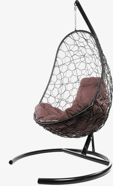 Изображение товара Кресло подвесное M-Group Овал / 11140205 (коричневый ротанг/коричневая подушка)