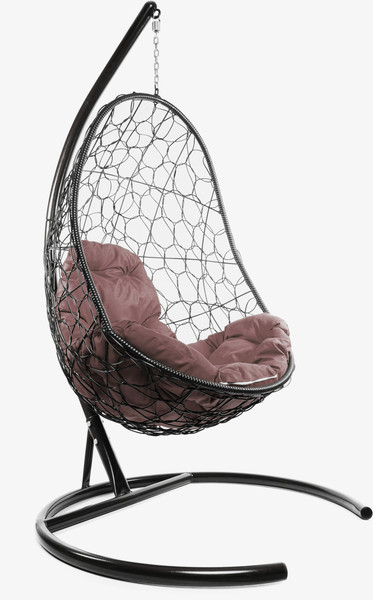 Изображение товара Кресло подвесное M-Group Овал / 11140205 (коричневый ротанг/коричневая подушка)