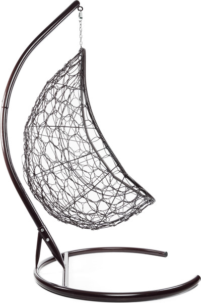 Изображение товара Кресло подвесное M-Group Овал / 11140204 (коричневый ротанг/зеленая подушка)