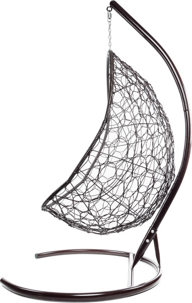 Изображение товара Кресло подвесное M-Group Овал / 11140204 (коричневый ротанг/зеленая подушка)