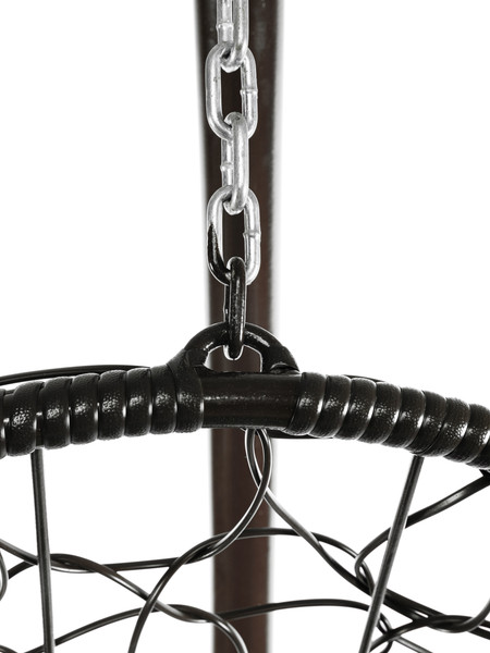 Изображение товара Кресло подвесное M-Group Овал / 11140202 (коричневый ротанг/бордовая подушка)