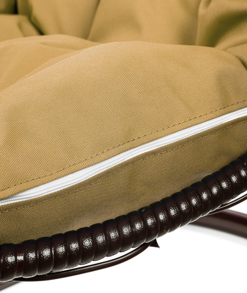 Изображение товара Кресло подвесное M-Group Овал / 11140201 (коричневый ротанг/бежевая подушка)