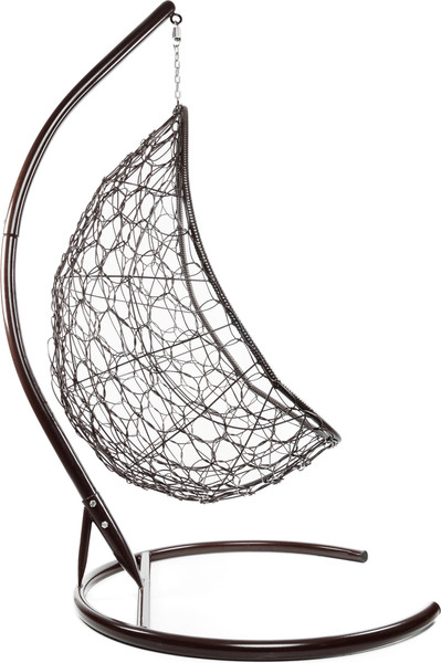 Изображение товара Кресло подвесное M-Group Овал / 11140201 (коричневый ротанг/бежевая подушка)