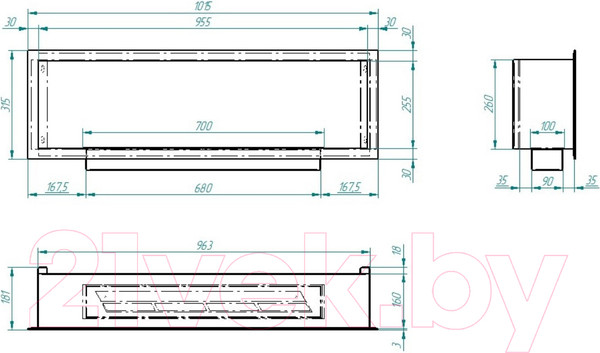 Изображение товара Биокамин Zefire Flagman 1000 (шлифованный)