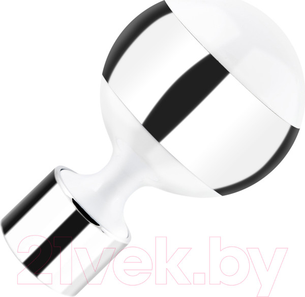 Изображение товара Набор наконечников для карниза АС ФОРОС Шар D19 (2шт, белый/хром)