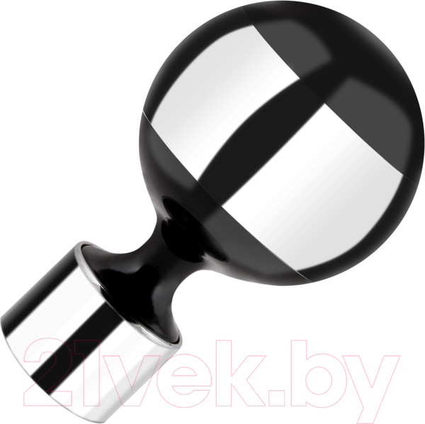 Изображение товара Набор наконечников для карниза АС ФОРОС Шар D19 (2шт, черный/хром)