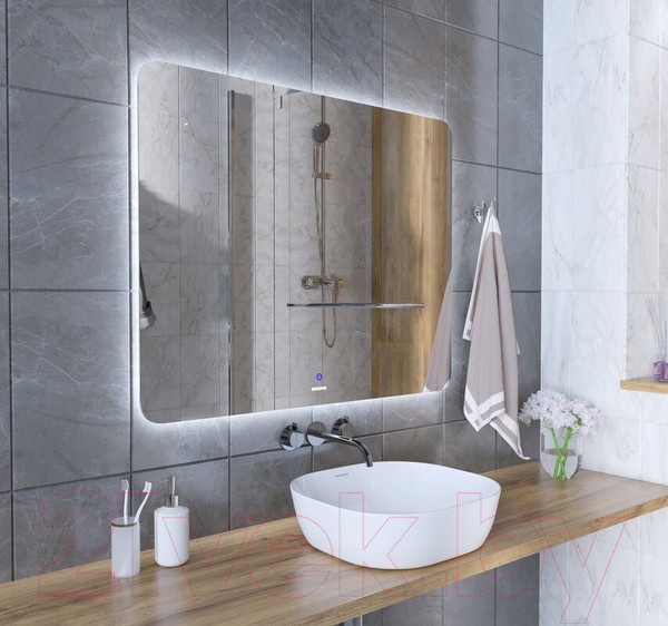 Изображение товара Зеркало Grossman Elegans-промо LED / 17100801 (с сенсорным выключателем)