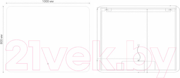 Изображение товара Зеркало Grossman Elegans-промо LED / 17100801 (с сенсорным выключателем)