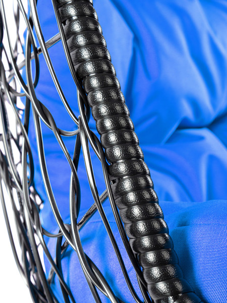 Изображение товара Кресло подвесное M-Group Овал / 11140410 (черный ротанг/синяя подушка)