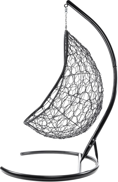 Изображение товара Кресло подвесное M-Group Овал / 11140409 (черный ротанг/серая подушка)