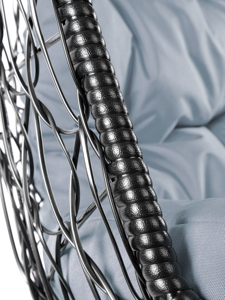 Изображение товара Кресло подвесное M-Group Овал / 11140409 (черный ротанг/серая подушка)