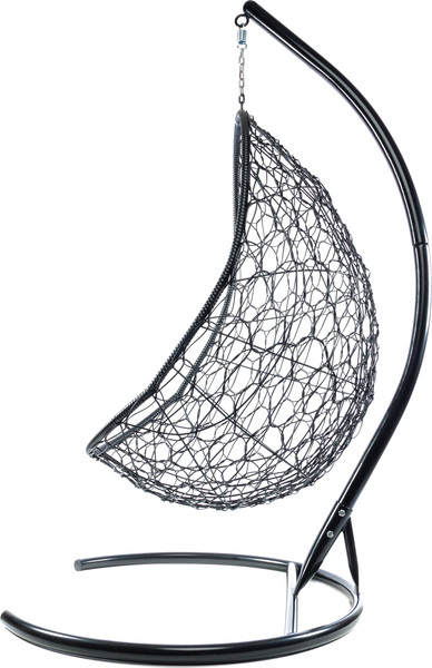 Изображение товара Кресло подвесное M-Group Овал / 11140408 (черный ротанг/розовая подушка)