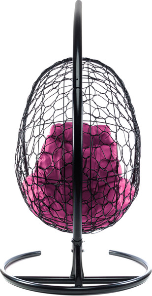 Изображение товара Кресло подвесное M-Group Овал / 11140408 (черный ротанг/розовая подушка)