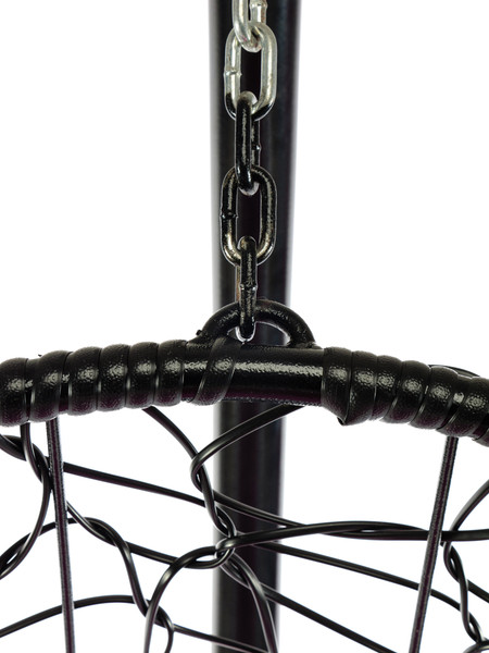 Изображение товара Кресло подвесное M-Group Овал / 11140408 (черный ротанг/розовая подушка)