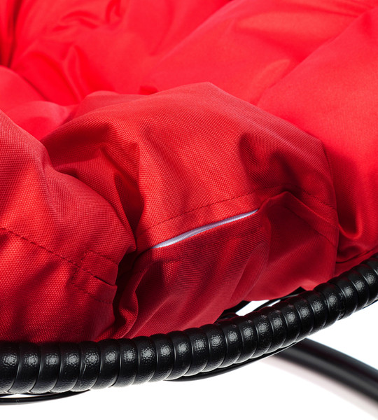 Изображение товара Кресло подвесное M-Group Овал / 11140406 (черный ротанг/красная подушка)