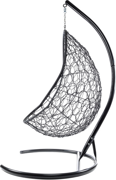 Изображение товара Кресло подвесное M-Group Овал / 11140405 (черный ротанг/коричневая подушка)