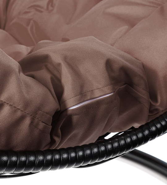 Изображение товара Кресло подвесное M-Group Овал / 11140405 (черный ротанг/коричневая подушка)