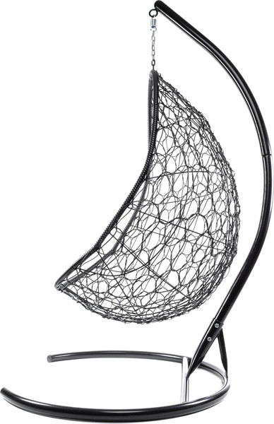 Изображение товара Кресло подвесное M-Group Овал / 11140404 (черный ротанг/зеленая подушка)