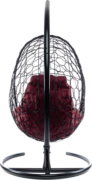 Изображение товара Кресло подвесное M-Group Овал / 11140402 (черный ротанг/бордовая подушка)