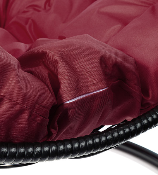 Изображение товара Кресло подвесное M-Group Овал / 11140402 (черный ротанг/бордовая подушка)
