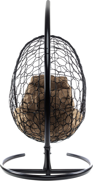 Изображение товара Кресло подвесное M-Group Овал / 11140401 (черный ротанг/бежевая подушка)