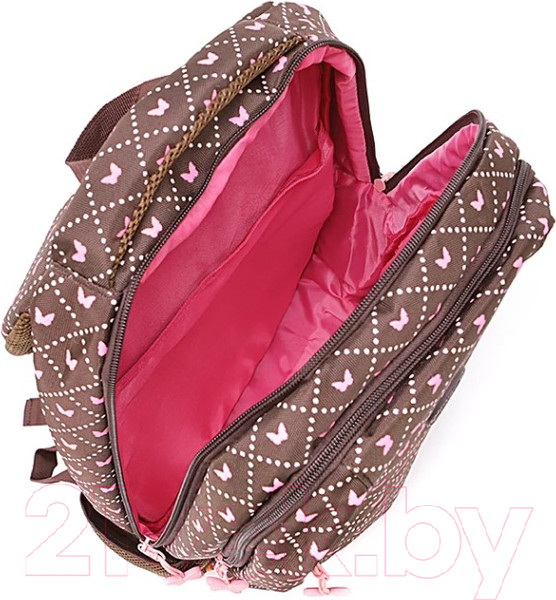 Изображение товара Школьный рюкзак Miqini 306-7217-BPN (коричневый/розовый)