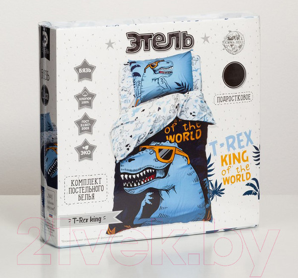 Изображение товара Комплект постельного белья Этель T-Rex king 1.5 / 4702792