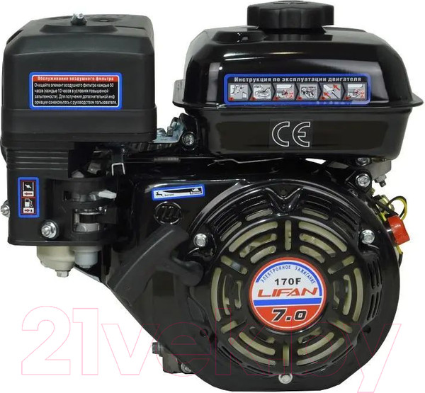 Изображение товара Двигатель бензиновый Lifan 170F-L D20