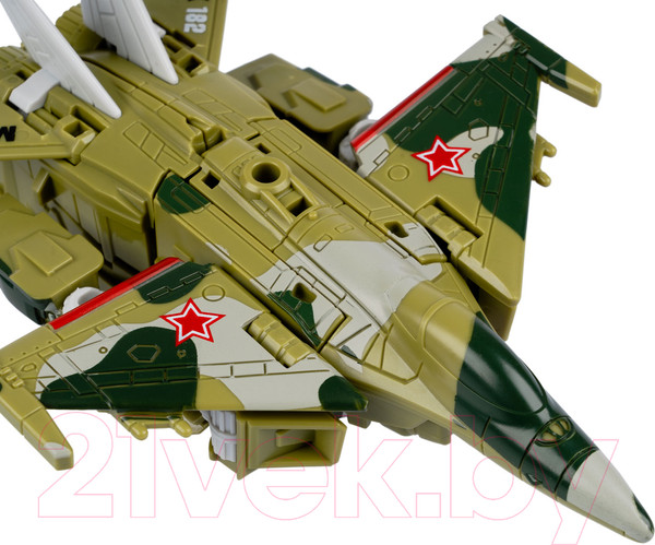 Изображение товара Робот-трансформер Bondibon Самолет военный 2 в 1 / ВВ6070-Б (зеленый/хаки)