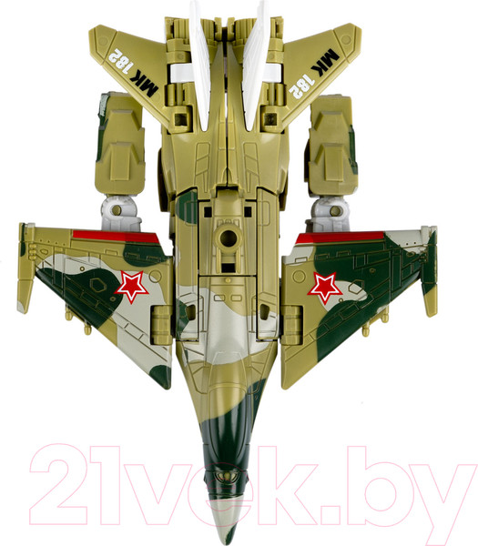 Изображение товара Робот-трансформер Bondibon Самолет военный 2 в 1 / ВВ6070-Б (зеленый/хаки)