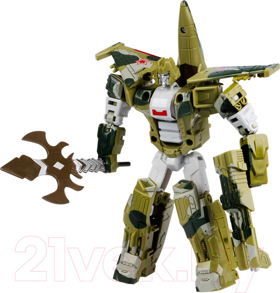 Изображение товара Робот-трансформер Bondibon Самолет военный 2 в 1 / ВВ6070-Б (зеленый/хаки)