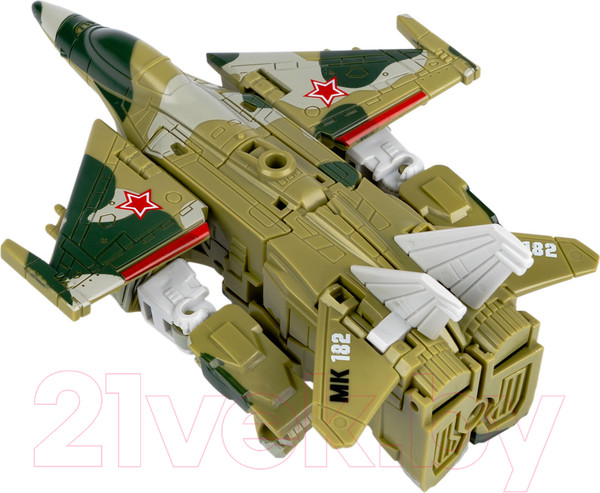 Изображение товара Робот-трансформер Bondibon Самолет военный 2 в 1 / ВВ6070-Б (зеленый/хаки)