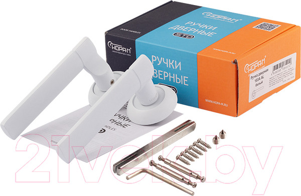 Изображение товара Ручка дверная Нора-М 103 А AL (белый)