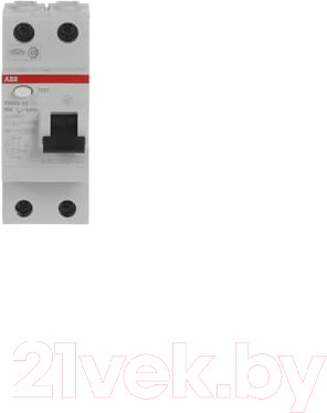 Изображение товара Устройство защитного отключения ABB FH202 AC-63/0.03 2P 63А / 2CSF202002R1630