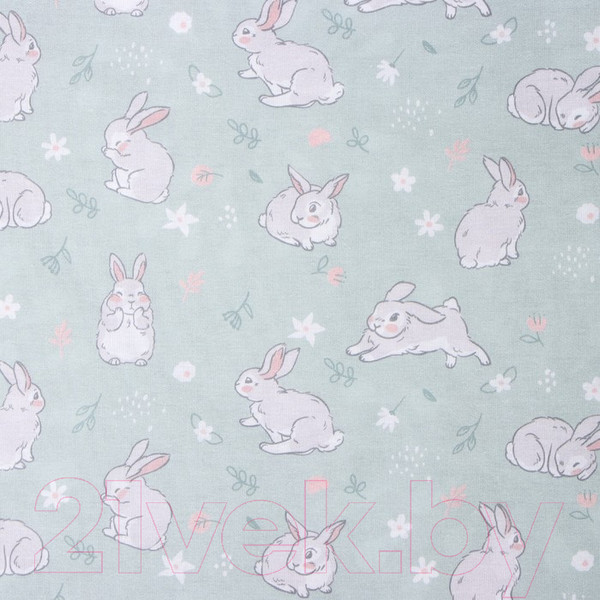 Изображение товара Комплект постельный для малышей Крошка Я Зайчик на лужайке / 9694307