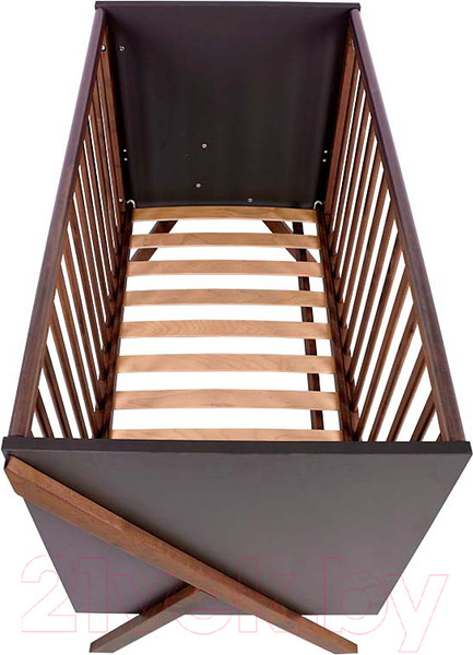 Изображение товара Детская кроватка Polini Kids Porto 1300 / 0002571.164 (графит/дуб крафт)