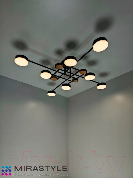 Изображение товара Потолочный светильник Mirastyle SX-N-8996/8 BK