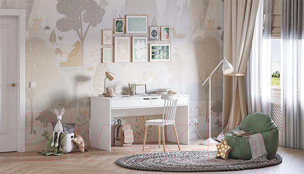 Изображение товара Письменный стол Polini Kids Mirum 140 / 0002566.9 (белый)