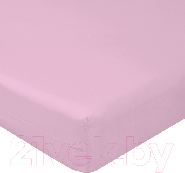 Изображение товара Простыня Luxsonia Поплин на резинке 140x200 / Мр0040-3 (розовый)
