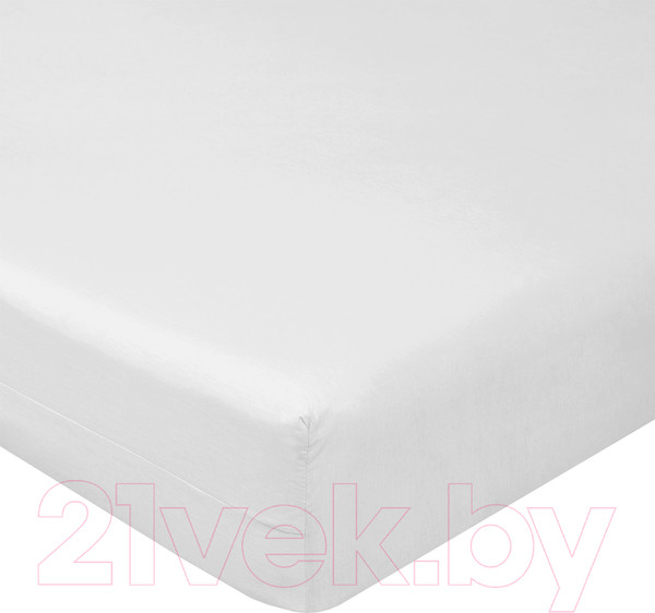 Изображение товара Простыня Luxsonia Поплин на резинке 160x200 / Мр0000-0 (белый)