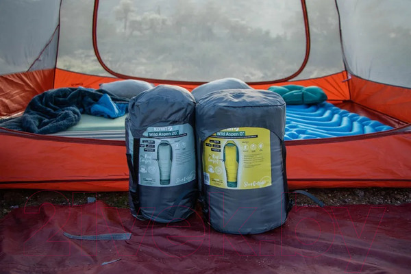 Изображение товара Спальный мешок Klymit Wild Aspen 0 Large 13WAYL00D (желтый/зеленый)
