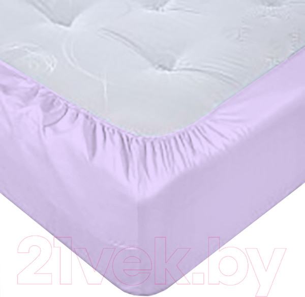 Изображение товара Простыня Luxsonia Поплин на резинке 200x200 / Мр0040-7 (сиреневый)