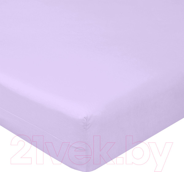 Изображение товара Простыня Luxsonia Поплин на резинке 200x200 / Мр0040-7 (сиреневый)