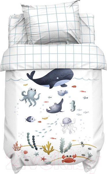 Изображение товара Комплект постельный для малышей Крошка Я Морские друзья / 6622383