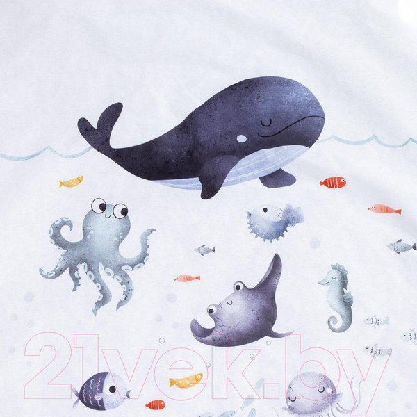 Изображение товара Комплект постельный для малышей Крошка Я Морские друзья / 6622383