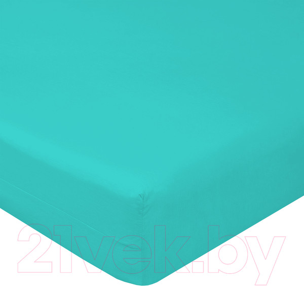 Изображение товара Простыня Luxsonia Поплин на резинке 200x200 / Мр0040-13 (тиффани)