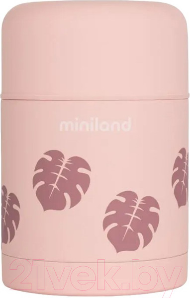 Изображение товара Термос для еды Miniland Terra Thermos / 89446 (600мл, бежевый/листья)