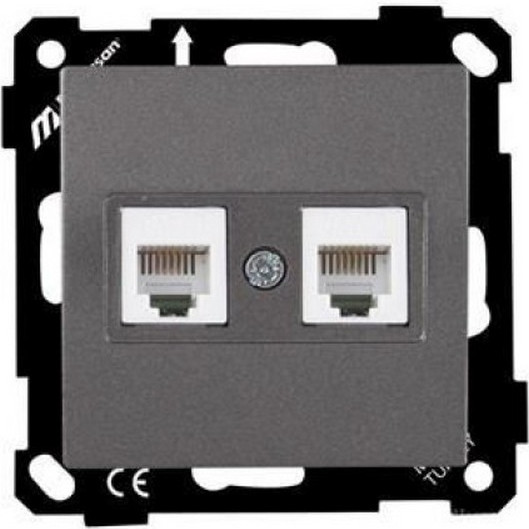 Изображение товара Розетка Mutlusan Rita 2200 139 0186 (антрацит)