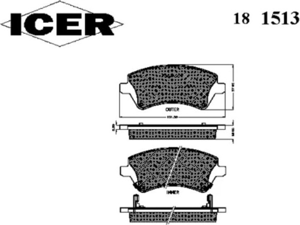 Изображение товара Тормозные колодки Icer 181513