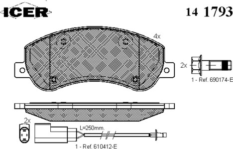 Изображение товара Тормозные колодки Icer 141793